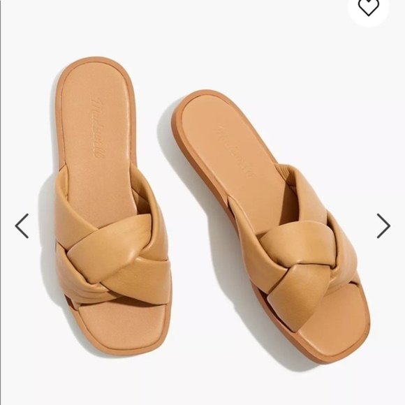 Madewell Shoes - Madewell The Jayna Braided Slide Sandal in Amber Brown